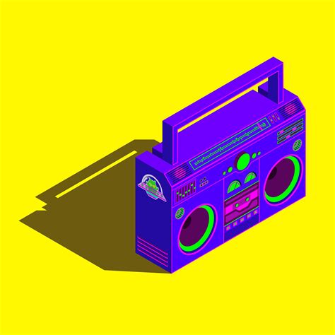 Isometric Boombox illustration - jennyilee | ello | Instagram story ideas, Digital scrapbooking ...