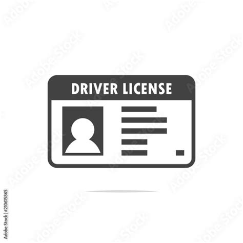 Driver license icon vector transparent Stock Vector | Adobe Stock