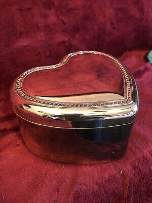 Things Remembered Heart Shaped Jewelry Silver Plated Trinket Music Box | eBay