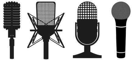 Microphone Silhouette Vector Art, Icons, and Graphics for Free Download