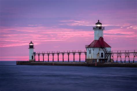 Sunset Over St. Joseph Lighthouse | St joseph lighthouse, Lighthouse ...