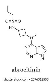 Abrocitinib Atopic Dermatitis Drug Molecule Jak1 Stock Vector (Royalty Free) 2076312553 ...