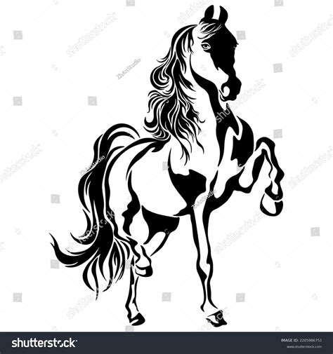 Vector Silhouette Horse Tattoo Template Laser Stock Vector (Royalty Free) 2205986751 | Shutterstock