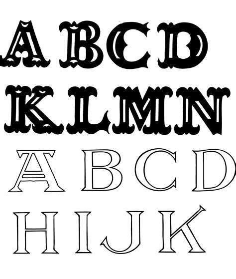 Lettering alphabet fonts, Lettering fonts, Block letter fonts