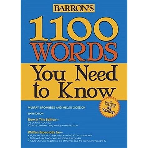 Barron’s 1100 Words You Need to Know 6th Edition - Books Clock