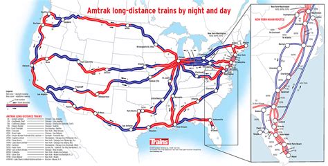 American road trip, Amtrak, Usa travel map