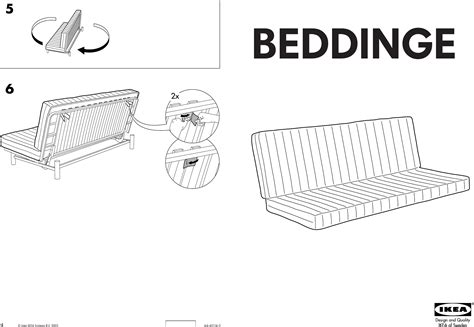 Ikea Beddinge Sofa Bed Mattress Assembly Instruction