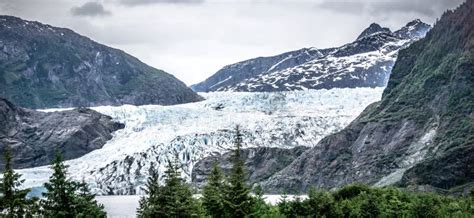 Panoramic View of Mendenhall Glacier Juneau Alaska Stock Photo - Image of scenics, outdoor ...