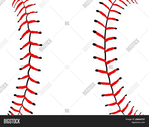 Baseball Seams Close Illustration Vector & Photo | Bigstock