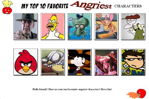 My 10 Favourite Angry Characters Meme by MarioStrikerMurphy on DeviantArt