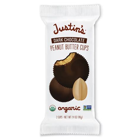 Justin's Organic Dark Chocolate Peanut Butter Cups - Shop Candy at H-E-B