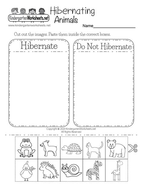 Hibernating Animals Worksheet - Free Printable, Digital, & PDF