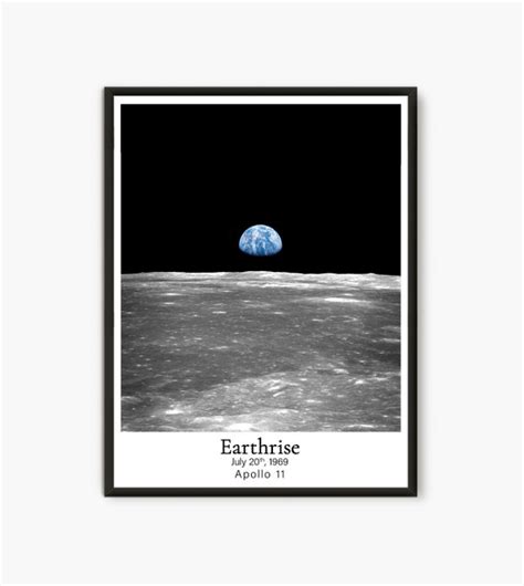 Earthrise Photo Apollo 8 Earthrise Photo Apollo 11 Nasa | Etsy