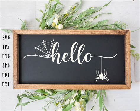 Hello Halloween SVG Halloween Schild svg Hello Halloween Cut | Etsy