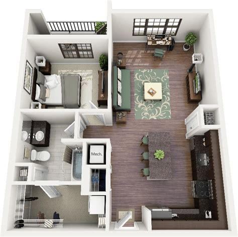 Best One Bedroom Apartment Layout | www.cintronbeveragegroup.com