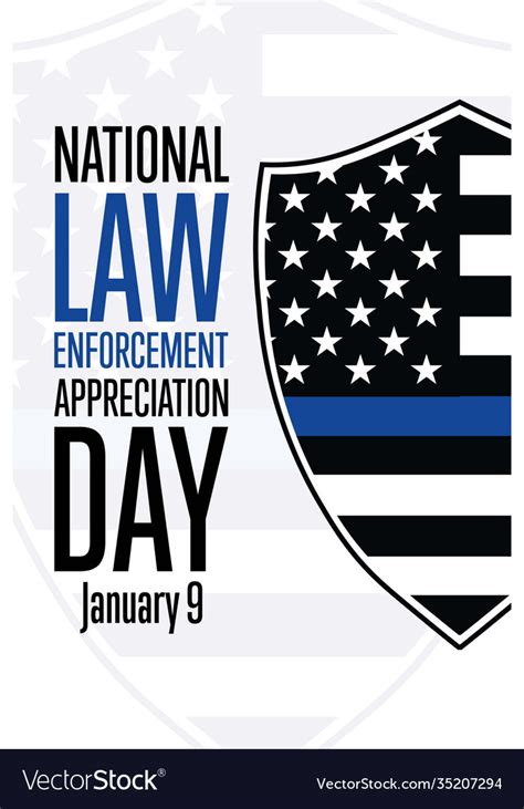 National law enforcement appreciation day lead Vector Image