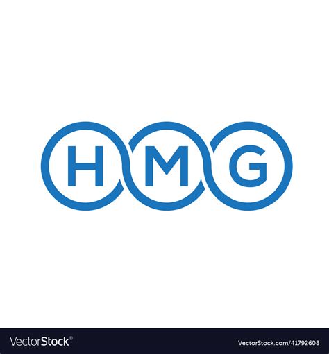 Hmg letter logo design on white background Vector Image