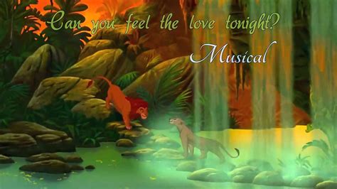 The Lion King Simba And Nala Can You Feel The Love Tonight