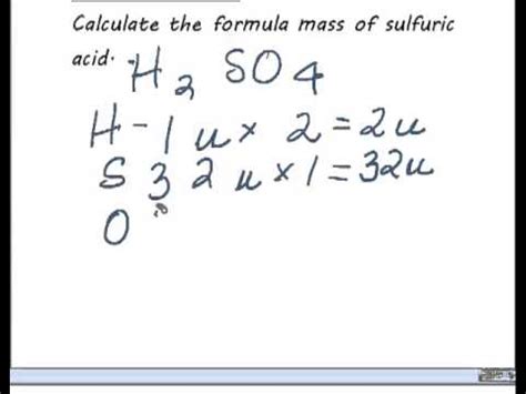 formula mass calculation - YouTube