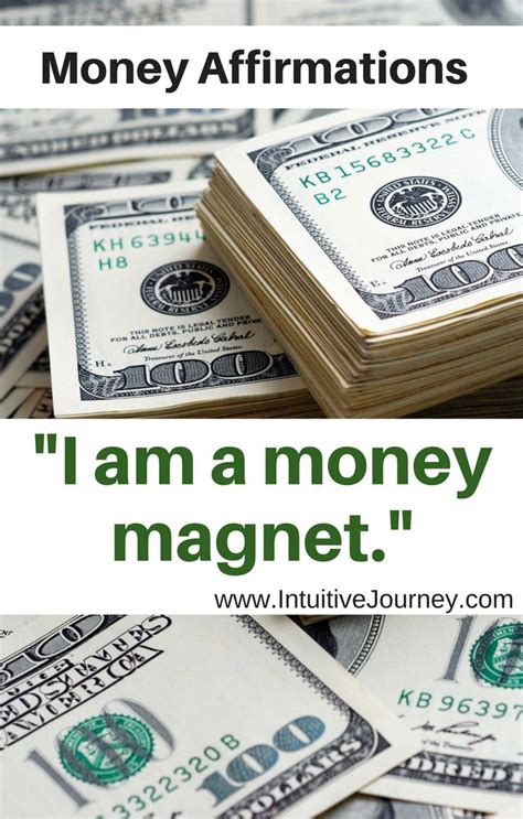 Money Affirmation: "I am a money magnet" | Affirmations, Money affirmations, Money magnet