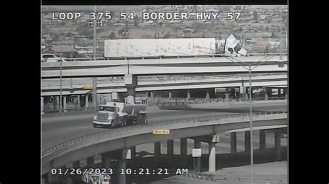 Overturned semi-truck on eastbound ramp from border highway - KVIA