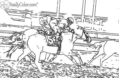 Horse Race Coloring Page | ReallyColor | Coloring pages, Horse coloring, Horse coloring pages