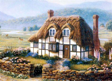 [42+] Country Cottage Wallpaper on WallpaperSafari