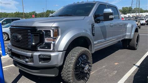 2020 Ford F450 Platinum Reserve Edition Iconic Silver Leveled on 35s ...