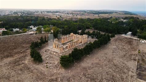 drone footage of the Temple of Zeus, Cyrene, Libya, history of Libya ...