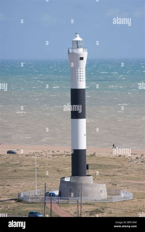 aerial view dungeness beach sea sky new lighthouse Stock Photo - Alamy