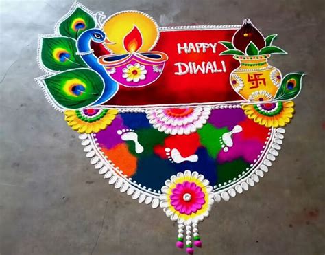 23 Peacock Rangoli For Diwali Designs In This Year 2022