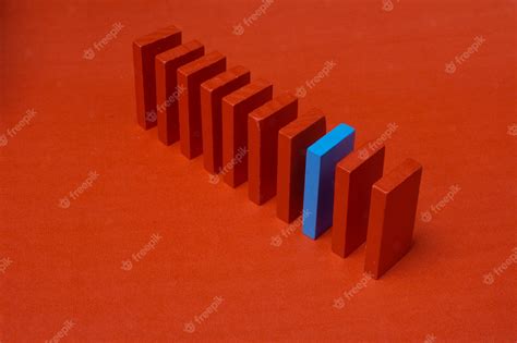 Premium Photo | Concept creative logical thinking art the domino effect concept for business