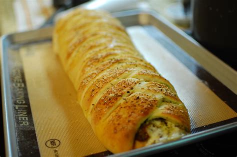 Pesto & Cheese Stuffed Braided Bread — The 350 Degree Oven