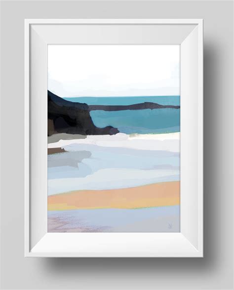 Printable Abstract Art, Beach Painting, Digital Download, Sea Colours ...