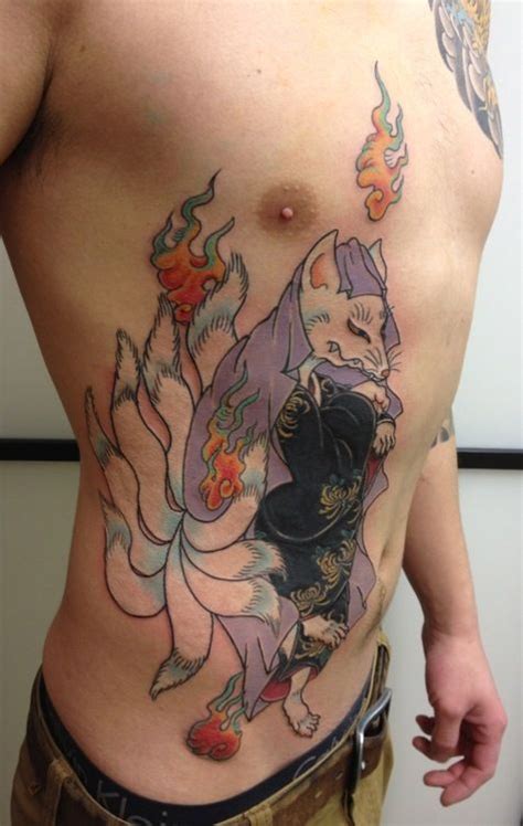 Nine Tailed Kitsune by Kanae @ Nine Tails Tattoo studio in London. | Tattoos, Irezumi tattoos ...