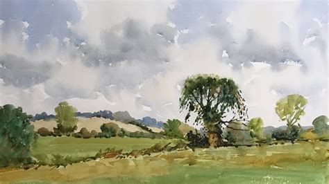 Watercolour: A Summer Landscape – Andrew Pitt | Summer landscape, Landscape, Watercolor ...