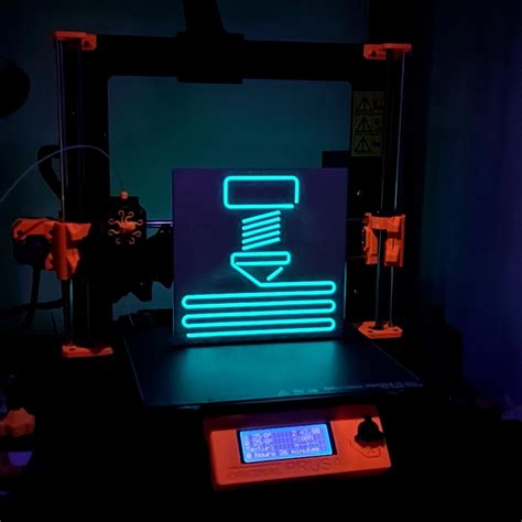 EL Wire works great for cheap neon signs ! : r/prusa3d