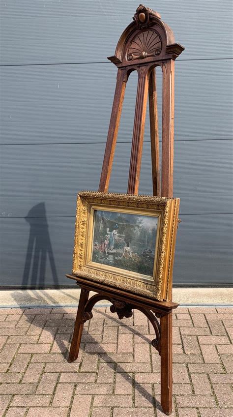 Large Antique Classical Style Studio or Gallery Easel / Painting ...