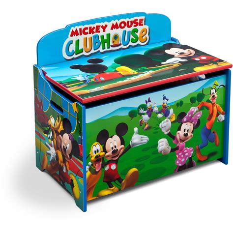 Disney Mickey Mouse Deluxe Wood Toy Box by Delta Children - Walmart.com - Walmart.com