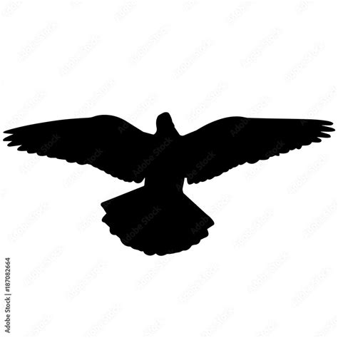 Pigeon Silhouette Vector Graphics Stock Vector | Adobe Stock