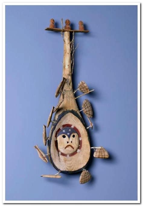 Mask, 1900 Unknown Yupik Artist wood, grass, feathers, paint, shell, and fish, 23.625 inches ...