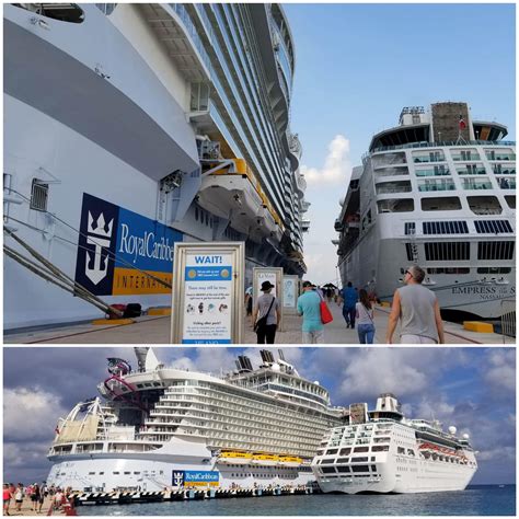 Royal Caribbean's largest class, Oasis of the Seas next to Royal ...