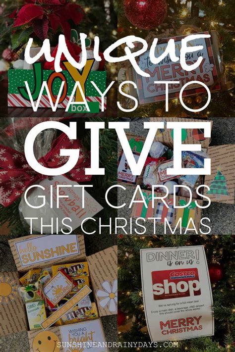 Unique Ways To Give Gift Cards At Christmas - Sunshine and Rainy Days