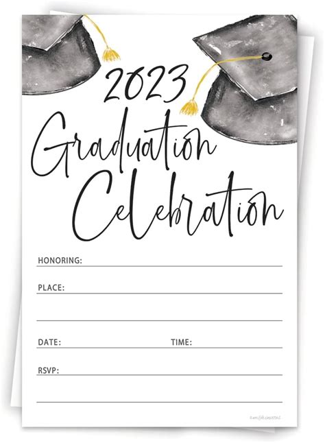 Amazon.com : 2023 Graduation Invitations With Envelopes - Watercolor ...