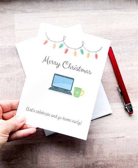 PRINTABLE Card for Boss Christmas Funny Christmas Card for - Etsy