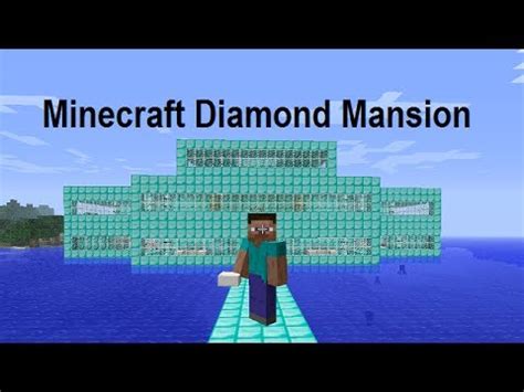 Minecraft Amazing Diamond Mansion Tour with Pool!!! (Live Commentary) - YouTube