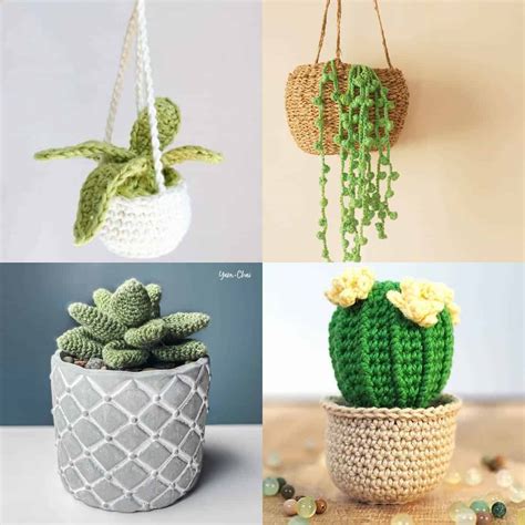 25 Free Crochet Plant, Succulent, and Cactus Patterns