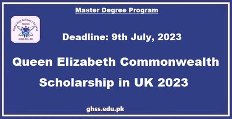 Queen Elizabeth Commonwealth Scholarship 2023 | Fully Funded