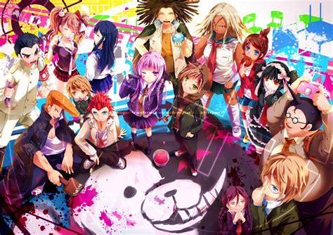 Danganronpa HD Wallpaper: Vivid Anime Character Showcase