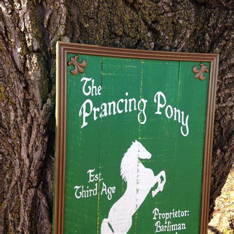 The Prancing Pony Inn Sign Lord of the Rings & The Hobbit | Etsy